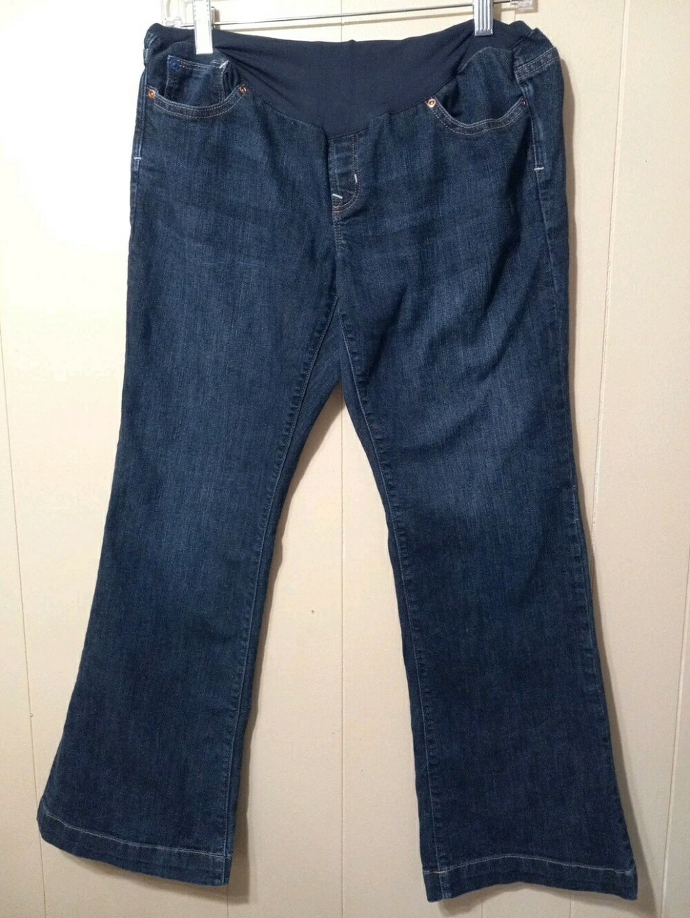 GAP Wide flare leg pull on stretch maternity jeans pants 29 X 27.5  Size 8A